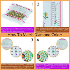 Generic DIY Acrylic Diamond Art Painting Wreath Kits Special Shaped Rhinestone Round Diamond Art Window Hanging Pendants Decorations Kits (Single Side Point Drill) (#07-Flamingo)