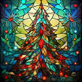 ARTopet 5D Diamond Art Painting Kits Christmas Tree Stained Glass Diamond Art Painting for Adults Beginners with Accessories DIY Full Round Drill for Home Wall Decor 30x30cm