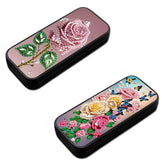BAYUNOE 2Pcs Eye Glass Case Diamond Art Painting Portable Unisex Protective Case DIY Art Craft Glasses Sunglasses Storage Box-Roses