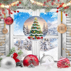 DIY 5D Christmas Decor Diamond Art Painting Kits Window Hanging Ornament Window Pendants for Adults Home Garden Wall Door (Round Pendant 23)