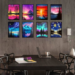 TINY FUN 12 Pack Diamond Painting Kits for Adults 5D Diamond Art Kit Paint by Number for Beginners, DIY Paint with Round Full Drill Diamonds Paintings Gem Art for Home Wall Decor Gift (12X16 Inch