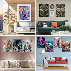 Meothan Multipack Diamond Art Kits for Adults, 12 Pack Animals Diamond Painting Kits for Adults, 5D DIY Round Dimond Gem Art Packs of 12, Home Decor Gift 12x16inch