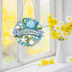 DIY Diamond Pendant, Diamond Art Painting, Creative Design, PET Round Home Decoration Pendant (Single-Sided Diamond)