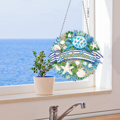 DIY Diamond Pendant, Diamond Art Painting, Creative Design, PET Round Home Decoration Pendant (Single-Sided Diamond)
