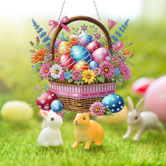 DIY Diamond Art Painting Easter Creative Design PET Material Home Decoration Pendant (Double-sided Pattern Single-sided Drill)