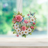 DIY Diamond Art Painting Mother’s Day Creative Design PET Material Home Decoration Pendant (Double-Sided Pattern Single-Sided Drill)