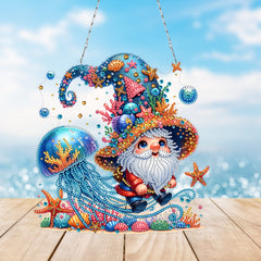 DIY Diamond Art Painting Creative Design PET Material Irregular Shape Home Decoration Pendant (Double-Sided Pattern Single-Sided Dot Diamond)