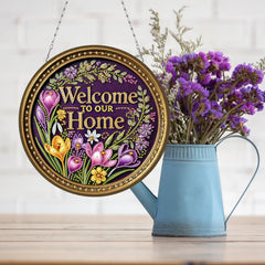DIY Diamond Art Painting Creative Design PET Material Round Home Decoration Pendant (Double-Sided Pattern Single-Sided Dot Diamond)