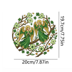 DIY Diamond Art Painting Pendant, Spring Creative Design, PET Material Hollowed-out Home Decor Pendant (Single-sided Rhinestone Dotting)