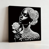 DIY Pearl Painting with Frame - Creative Design, Handmade, Healing, Stress-Relieving Home Wall Decoration, 9.84X9.84in, with Frame and Tools (Black Canvas)