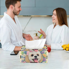 DIY Diamond Art Painting Creative Design Home Decoration Wooden Assembly Paper Box Rectangular Paper Towel Storage Box