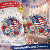 DIY Diamond Art Painting Pendant, Creative Design for American Independence Day, Irregular Shaped PET Material Home Decor Pendant