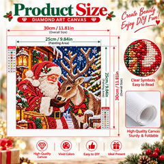 Pearl Diamond Painting Kit, 11.8-Inch Unframed Canvas