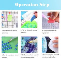 ARTopet 5D Diamond Art Painting Kits Nativity Stained Glass Diamond Art Painting for Adults Beginners with Accessories DIY Full Round Drill for Home Wall Decor 30x30cm/11.8x11.8in