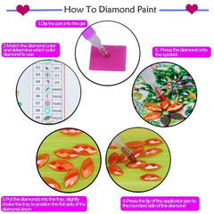 Generic DIY Acrylic Diamond Art Painting Wreath Kits Special Shaped Rhinestone Round Diamond Art Window Hanging Pendants Decorations Kits (Single Side Point Drill) (#07-Flamingo)