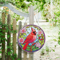 ARTopet DIY Diamond Pendant Ornament Special Shaped Crystal Diamond Art Painting Hanging Single Sided Diamond Ornament for Adult Home Garden Wall Valentine's Day Door Decor-07, Cardinal02