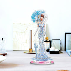 ARTopet DIY Diamond Desktop Ornament Special Shaped Crystal Flower Cross Diamond Art Painting Tabletop Ornaments Single Sided Diamond Home Decor