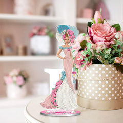 ARTopet DIY Diamond Desktop Ornament Special Shaped Crystal Flower Cross Diamond Art Painting Tabletop Ornaments Single Sided Drill Home Decor