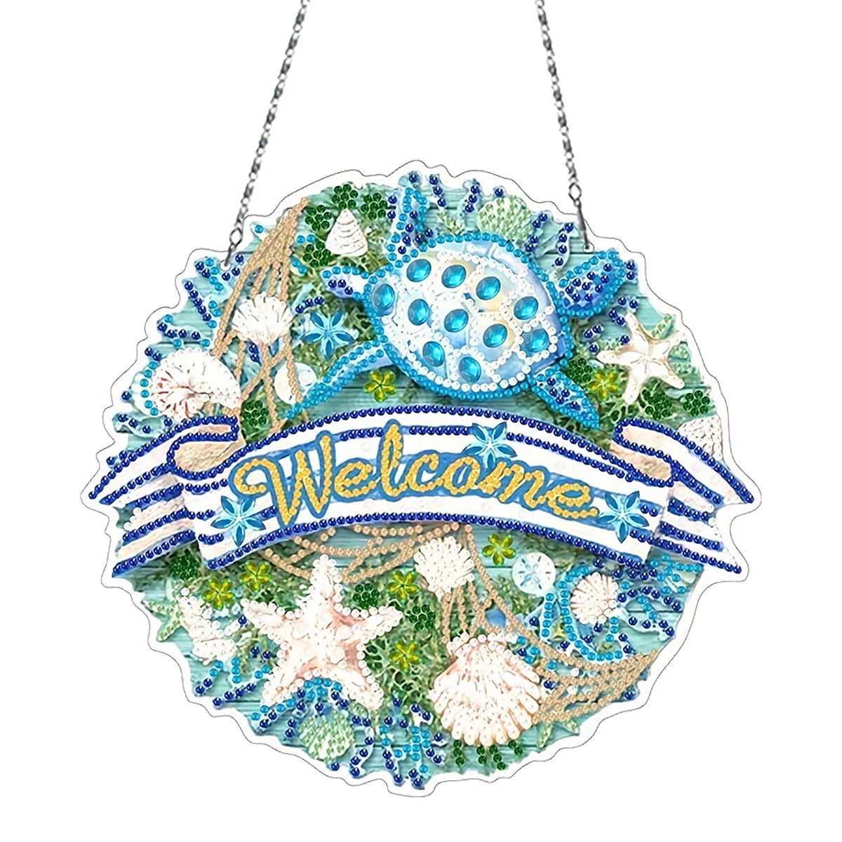 DIY Diamond Pendant, Diamond Art Painting, Creative Design, PET Round Home Decoration Pendant (Single-Sided Diamond)