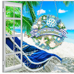 DIY Diamond Pendant, Diamond Art Painting, Creative Design, PET Round Home Decoration Pendant (Single-Sided Diamond)