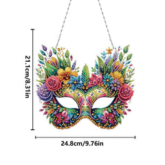 DIY Diamond Pendant, Diamond Art Painting, Creative Design, Irregular Shape, PET Material Home Decoration Pendant (Double-Sided Pattern, Single-Sided Diamond)