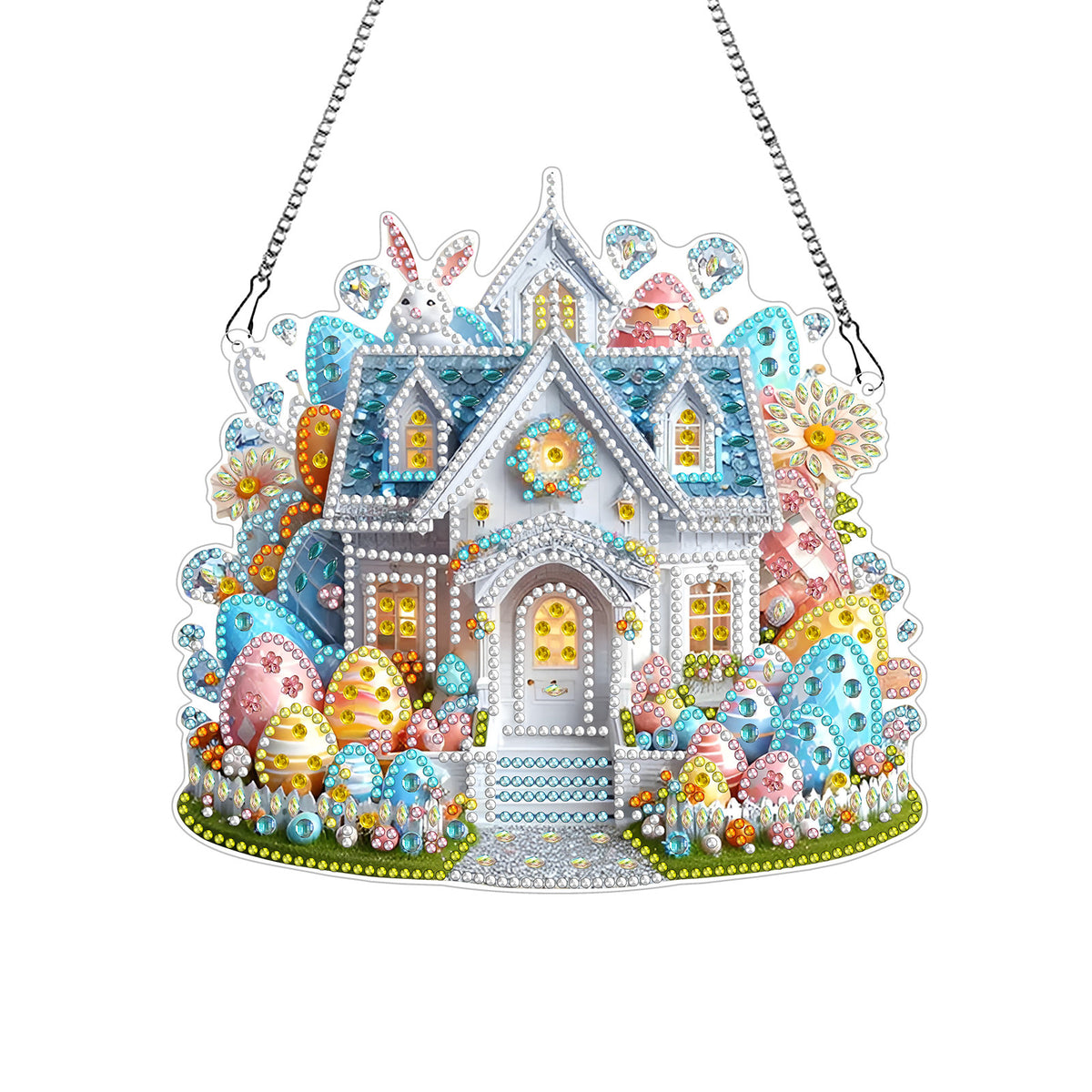 DIY Diamond Pendant, Diamond Art Painting, Creative Design, PET Home Decoration Pendant (Single-Sided Diamond)