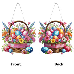 DIY Diamond Art Painting Easter Creative Design PET Material Home Decoration Pendant (Double-sided Pattern Single-sided Drill)