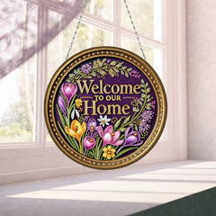 DIY Diamond Art Painting Creative Design PET Material Round Home Decoration Pendant (Double-Sided Pattern Single-Sided Dot Diamond)