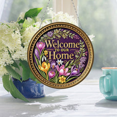 DIY Diamond Art Painting Creative Design PET Material Round Home Decoration Pendant (Double-Sided Pattern Single-Sided Dot Diamond)