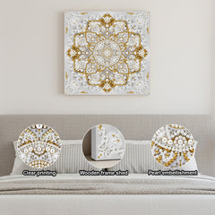 DIY Pearl Painting with Frame - Creative Design, DIY Self-Adhesive, Healing, Stress-Relieving Home Wall Decoration with Frame and Tools (White Canvas)
