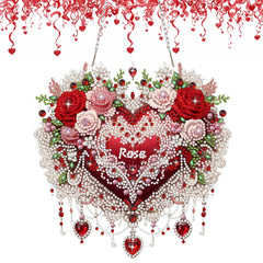 DIY Diamond Art Painting Valentine's Day Creative Design Acrylic Material Irregular Shape Home Decoration Hanging Ornament (Single-Sided Diamond)