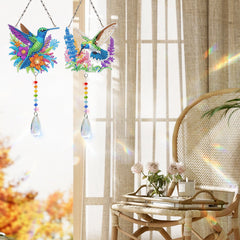 DIY Diamond Art Painting Pendant, Creative Design, PVC Material, Home Decor, Colorful Crystal Pendant, Two-Piece Set (Single-Sided Rhinestone Dotting)