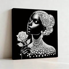 DIY Pearl Painting with Frame - Creative Design, Handmade, Healing, Stress-Relieving Home Wall Decoration, 9.84X9.84in, with Frame and Tools (Black Canvas)