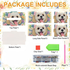 DIY Diamond Art Painting Creative Design Home Decoration Wooden Assembly Paper Box Rectangular Paper Towel Storage Box