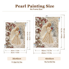 Framed Pearl Diamond Painting Kit, 11.8 x 15.7 Inches