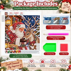 Pearl Diamond Painting Kit, 11.8-Inch Unframed Canvas
